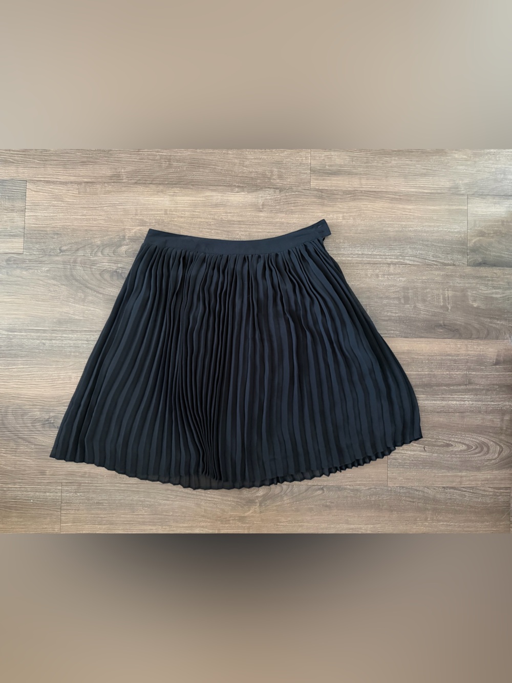 Modcloth Black Pleated Skater Skirt